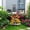 B, variant on Splashing Garden Statue Acrylic Plate for Outdoor Patio - Basin Rain and Garden Ornament for All Areas