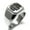 Silver, variant on Stainless Steel Letter A Initial 3D Cube Box Monogram Engraved Engraved Square Flat Top Biker Style Polished Signet Ring