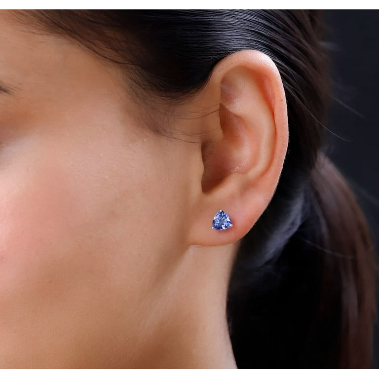 Trillion cut tanzanite earrings deals