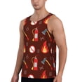 thumbnail image 2 of Xecao Fire Extinguisher Men's Tank Top Workout Quick Dry Sleeveless Gym Jogging Muscle Shirts Summer Swim Beach Tops, 2 of 9