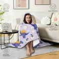 thumbnail image 4 of Wearable Blanket,LightPurple Cartoon Dinosaurs Eggs Pattern Hooded Wearable Flannel Blanket for Adults & Teens,Winter Poncho Shawl Wrap Cape Cozy Anti-Pill,60"x80", 4 of 5