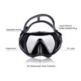 thumbnail image 3 of Masilla de Buceo Transparente de Tres Ventas de Buceo con snorkel Seco y Aletas Ajustables para Hombres Equipo de Buceo, 3 of 7