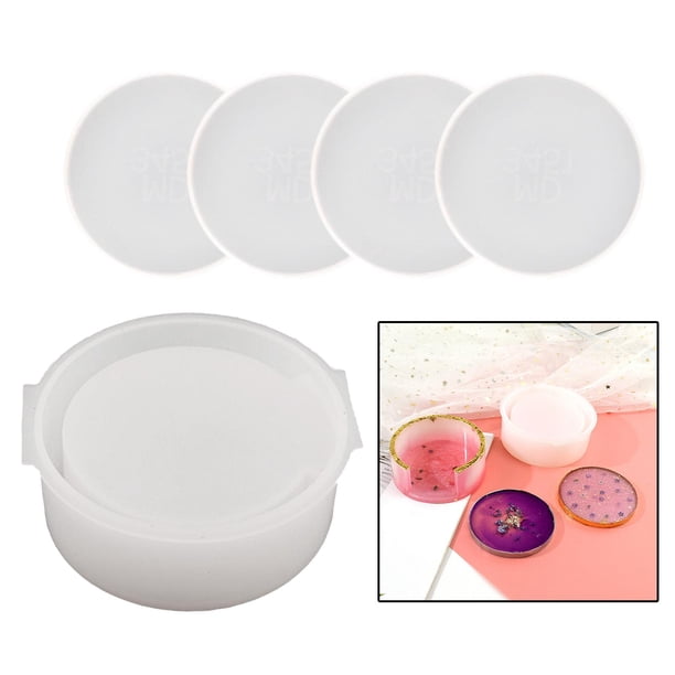 Moldes de resina epoxi, moldes de fundición de resina Molde de posavasos de silicona para posavasos, para posavasos de resina DIY, decoración del hoga Redondo Macarena moldes artesanales