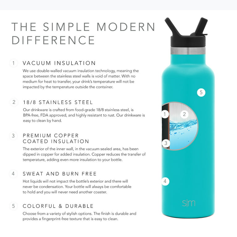 Simple Modern 24 oz. Ascent Water Bottle with Straw Lid