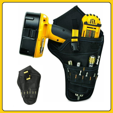 Black Heavy Duty Electric Cordless Drill Screwdriver Tool Storage Bag Hanging Belt Waist Pouch