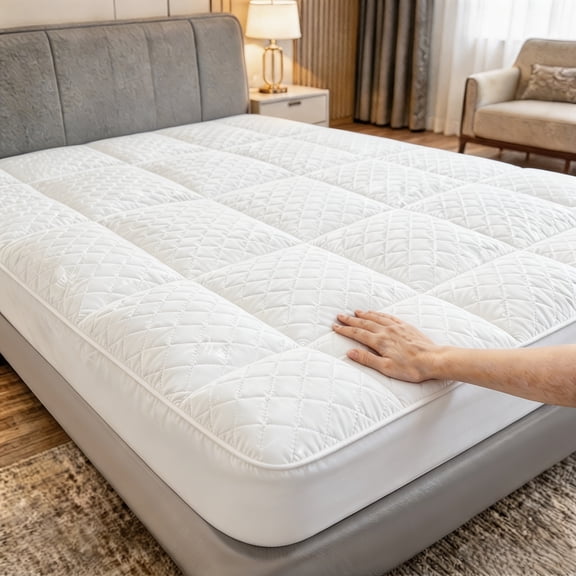 Mattress Topper, Mattress Cover, Quilting Elasticity Stretchable From 8 To 21 Inches DeepPockets Mattress Pad For Bed, Bedding