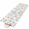 thumbnail image 2 of 2'x6' Rug Runners for Hallways Kitchen, White Floral Non Slip Entryway Beside Floor Carpet Runner, Garden Floral Seasonal Botanical Blooms Washable Laundry Room Bedroom Throw Rugs Mat for Family Pet, 2 of 8
