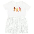 thumbnail image 3 of Inktastic Ice Cream Trio with Sprinkles Girls Toddler Dress, 3 of 5
