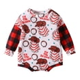 thumbnail image 2 of Esaierr Infant Girls Boy Sweatshirt Romper Jumpsuit Newborn Christmas Romper Winter Long Sleeve for 0-12M, 2 of 5