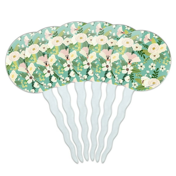 Yuri Spring Flowers Cupcake Picks Toppers Decoration Set of 6