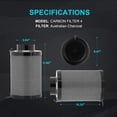 thumbnail image 4 of Filtro de aire y carbono HealSmart de 4 pulgadas con carbón australiano, 4 of 7