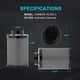 thumbnail image 4 of Filtro de aire y carbono HealSmart de 4 pulgadas con carbón australiano, 4 of 7