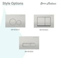 thumbnail image 3 of Swiss Madison Wall Mount Dual Flush Actuator Plate with Rectangle Push Buttons in Matte Chrome, 3 of 4