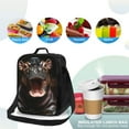 thumbnail image 4 of Honeii Playful Baby Hippo Splash Print Insulated Lunch Bag, Reusable Lunch Box for Adult, Leakproof Cooler Bag for Work Office Travel Picnic, 4 of 7