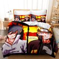 thumbnail image 3 of Juego de ropa de cama infantil Naruto Uchiha Sasuke, funda de edredón, funda de almohada, Uzumaki, ropa de cama de tamaño doble para dormitorio, decoración, 3 of 5