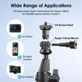 thumbnail image 6 of GUYUTING Bike Handlebar Camera Mount 360° Rotation Stable Anti-Vibration Action Cam 0.5 2.1 Inch Pipe for GoPro, 6 of 8