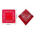 thumbnail image 4 of Inteprter Moda Hip Hop algodón pañuelo cuadrado bufanda negro rojo Paisley diadema impresa para mujeres/hombres/niños/niñas sombreros Almacenamiento y organización del hogar rojo, 4 of 6