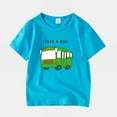 thumbnail image 4 of EnJoCho Children's Shirts Summer Toddler Boys Girls Cartoon Car Design Prints Casual Tops Kids Clothes Baby Short Sleeves Kids Trendy Shirts Top Comfort Wear 3-4 Years, 4 of 9