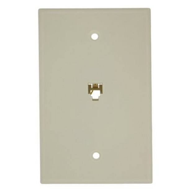 Leviton 40549A Type 625B4 Telephone Midway Wall Plate Flush Mount Jack