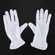 thumbnail image 2 of 2 Par Guantes de Conduccion Trabajo de Algodon Blanco Antideslizante Protector, 2 of 8