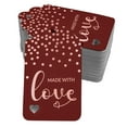 thumbnail image 1 of Inkdotpot 100 Pack Real Rose Gold Foil Paper Tags Made With Love Text Favor Hang Tag, 1 of 6