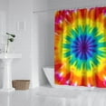 thumbnail image 2 of Rainbow Tie Dye Mandala Pattern Shower Curtain 72"x72" ,Bathroom Decorative Shower Curtains Set with 12 Hooks,Modern Waterproof Washable Shower Curtain, 2 of 6