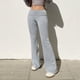 thumbnail image 1 of MKLEKYY Leggings de mujer de vestir, pantalones de yoga de punto de color sólido casuales de moda para mujer, pantalones de chándal ajustados de tiro bajo cómodos, 1 of 4
