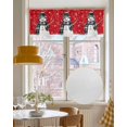 thumbnail image 4 of Faux Linen Valances for Windows Christmas Winter Snowflake Snowman Red Robin Bird Curtains Valance Light Filtering Rod Pocket Small Window Treatment for Kitchen Living Room Bedroom 42x18In, 4 of 6