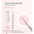 thumbnail image 2 of MelodySusie Small Round Tapered Cuticle Clean Nail Drill Bit 3/32'', Professional Safety Under Nail Cleaner Carbide Nail Bit for Cuticle Dead Skin Under Nail Clean, Nail Art Supply(Silver, Coarse), 2 of 3