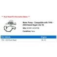 thumbnail image 2 of Water Pump - Compatible with 1996 - 2004 Buick Regal 3.8L V6 1997 1998 1999 2000 2001 2002 2003, 2 of 2
