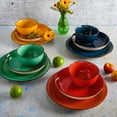 thumbnail image 3 of Gibson Home Color Speckle 12 Piece Ceramic Mix and Match Double Bowl Set, Assorted Colors, 3 of 12