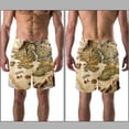 thumbnail image 3 of luoweisi Men's Beach Shorts Quick Dry Swim Trunks with Mesh Lining Map XL, 3 of 5