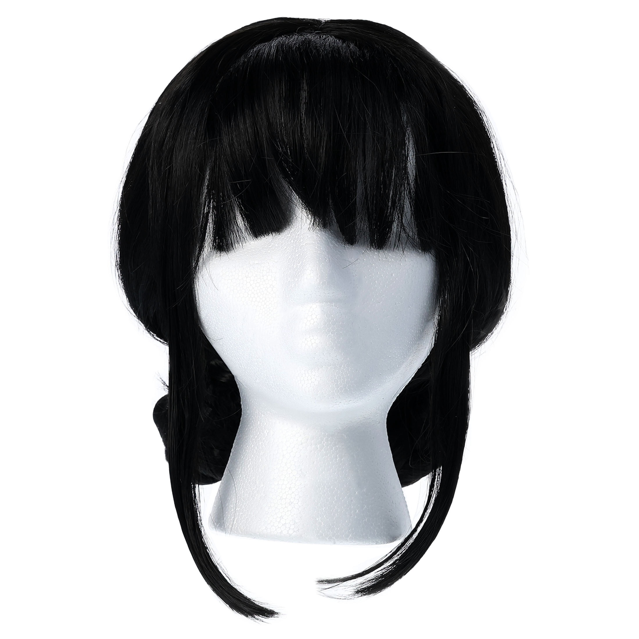 Two Buns Wig Costume Accessory for Adults, Black, Halloween by Way To Celebrate
