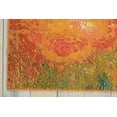 thumbnail image 4 of 8' X 11' Navy Blue Red and Orange Abstract Non Skid Area Rug, 4 of 5