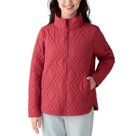 Voyager Womens Quilted Jacket Diamond Lightweight Red XXL