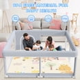 thumbnail image 4 of Corral para bebés XVISHX 127 x 127 cm con tapete, malla segura para niños pequeños, 4 of 9