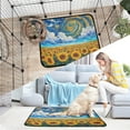 thumbnail image 7 of Qxltty Sunflower with Swirling Clouds Cat litter Pads Pet Set of 2 Diaper Mats Center Anti-leakage Layer Absorbent Soft and Comfortable, 7 of 7
