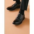 thumbnail image 3 of Bruno Marc Mens Lace Up Leather Shoes Classic Brogue Oxford Shoes BLACK Size 8.5, 3 of 8