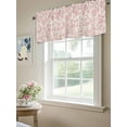 thumbnail image 6 of Red Pastoral Flowers Valances for Windows, Rod Pocket Kitchen Valance Curtains - Soft & Washable Small Window Treatment for Living Room,&nbsp;Bathroom, Vintage Farmhouse Pattern, 54x18inch, 6 of 9