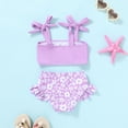 thumbnail image 3 of Happy Town Toddler Girls Two Pieces Swimsuit Color Block Beach Bathing Suit 18M-5T, 3 of 7