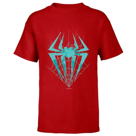 Marvel Spider-Man: Across the Spider-Verse Gwen Symbol - Short Sleeve T-Shirt for Kids - Customized-Red