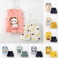thumbnail image 2 of HCNTES Toddler Boys Outfit Sets Sleeveless Cotton Summer Shirts and Shorts Set, 2 of 5