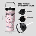 thumbnail image 6 of Cute Ghost Halloween Cup 30 Oz Tumbler with Handle and Flip Straw, Insulated Halloween Tumbler Keeps Drinks Cold & Hot, Stainless Steel Halloween Coffee Mug Halloween Themed Halloween Gifts For Women, 6 of 6