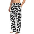 thumbnail image 2 of Black And White Cow Pattern Men'S Pajama Pants Soft Sleep Lounge Pants Pjs Bottoms With Pockets Xx-Large, 2 of 6
