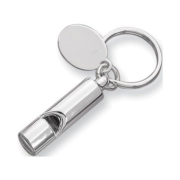 FB Jewels Chrome-plated Whistle Key Chain