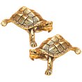 thumbnail image 5 of Vintage Brass Turtle Figurines, 2pcs Home Decor Collectible Sculpture Ornament, 5 of 6