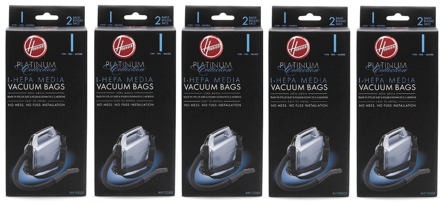 2-Pack Hoover Platinum Collection Canister Vacuum Cleaner Type I HEPA Bag 2 