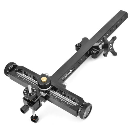 SHARROW Black Adjustable Aluminum Archery Target Sight for Recurve Bow RH Level of Competition