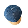 thumbnail image 3 of Gorra de béisbol para niños, gorra de béisbol, visera de moda, de mezclilla lavada, gorra informal con visera Azul oscuro, 3 of 9