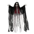thumbnail image 5 of Motion-Sensor Hanging Ghost Doll with Witch Hat, Halloween Animated Scary Decoration for Indoor Outdoor Haunted House (Style C), 5 of 9